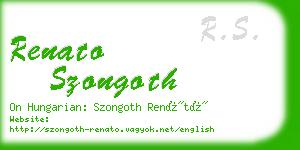 renato szongoth business card